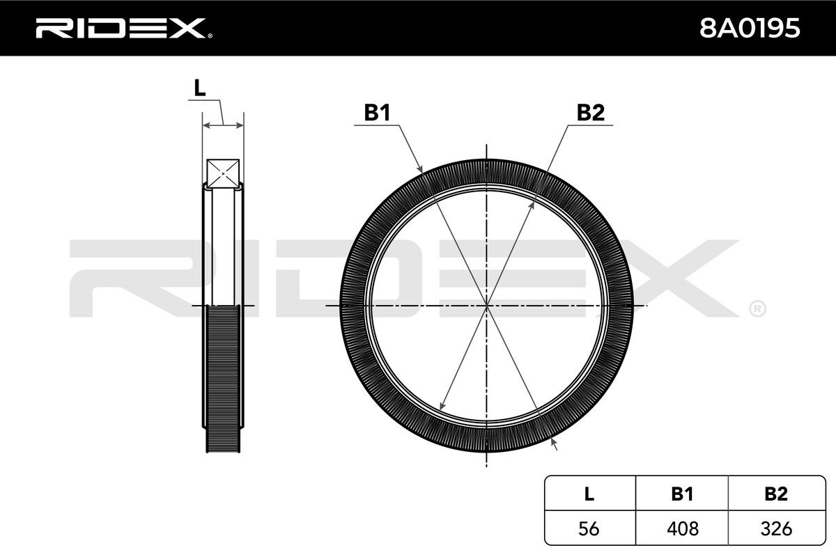 OEM-quality RIDEX 8A0195 Engine filter