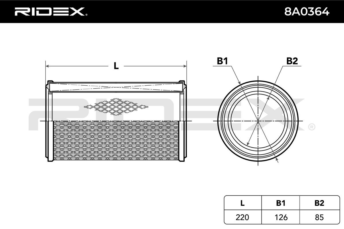 RIDEX Air filter 8A0364