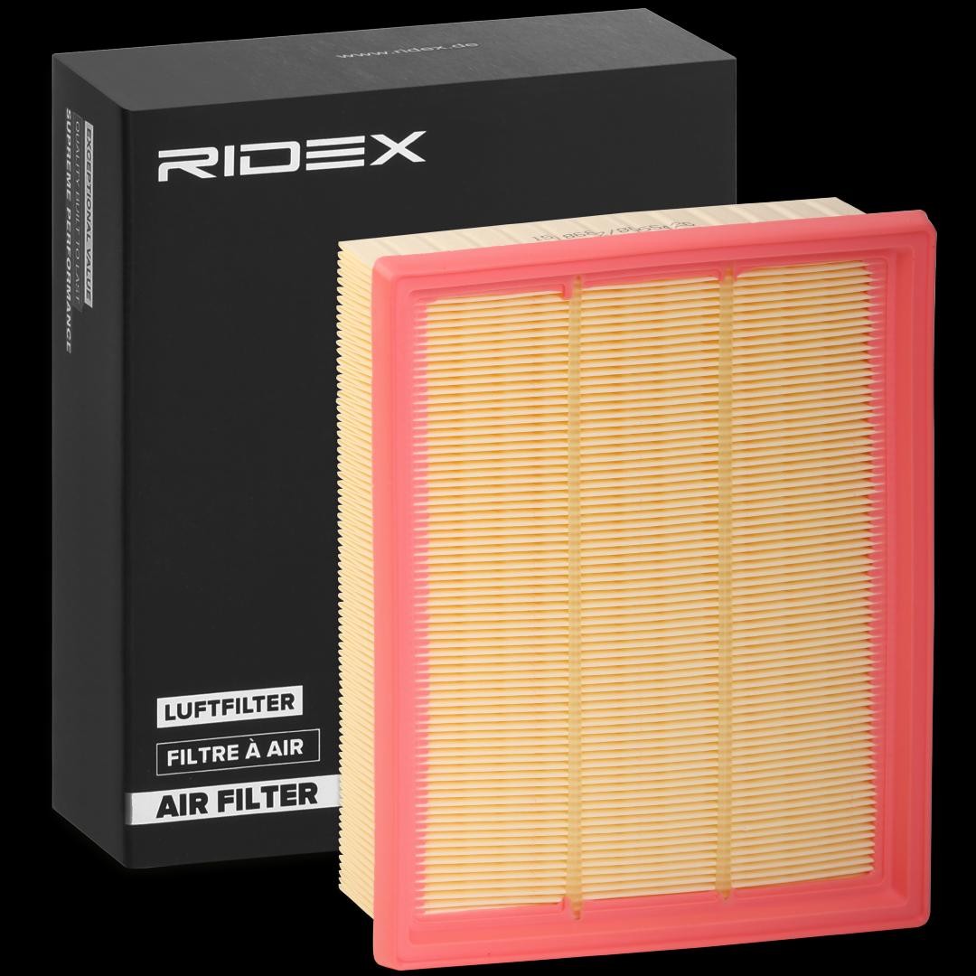 RIDEX 8A0369 Air filter 56mm, 210mm, 250mm, Filter Insert