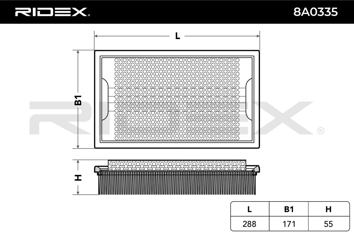 OEM-quality RIDEX 8A0335 Engine filter