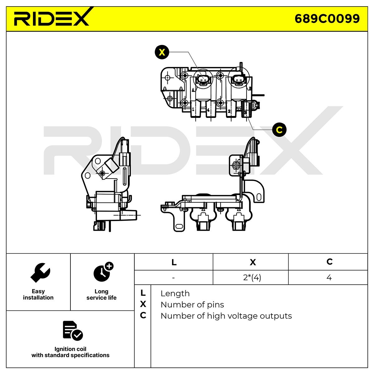 689C0099 Ignition coils RIDEX 689C0099 review and test