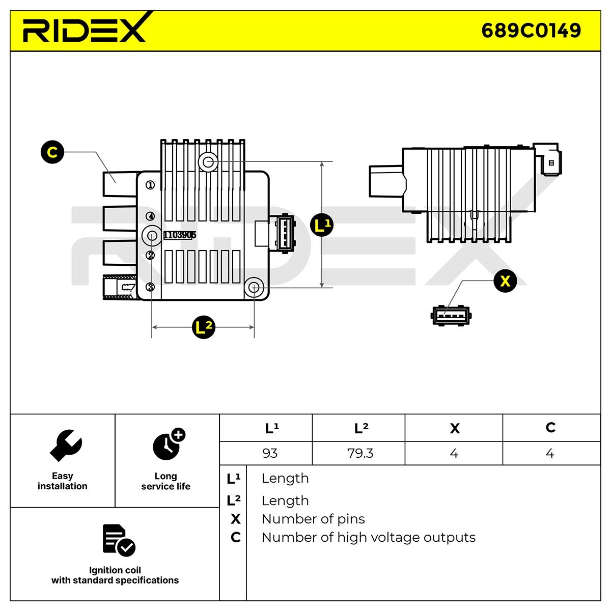 RIDEX Coil packs 689C0149