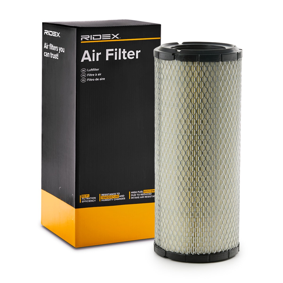RIDEX 8A0428 Air filter 326mm, 139mm, Filter Insert