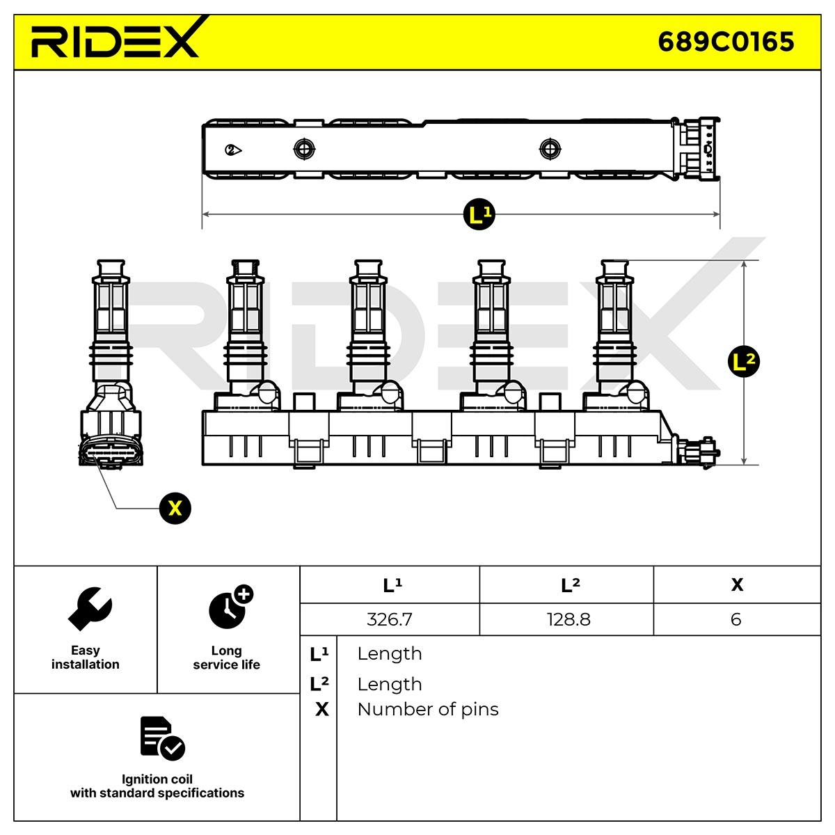 689C0165 Ignition coils RIDEX 689C0165 review and test