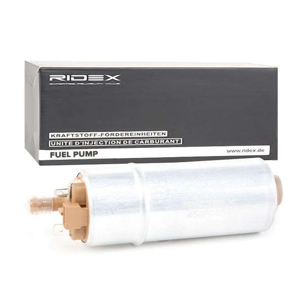 RIDEX 458F0051 Fuel pump Electric, with attachment material, with connector parts, with fastening material