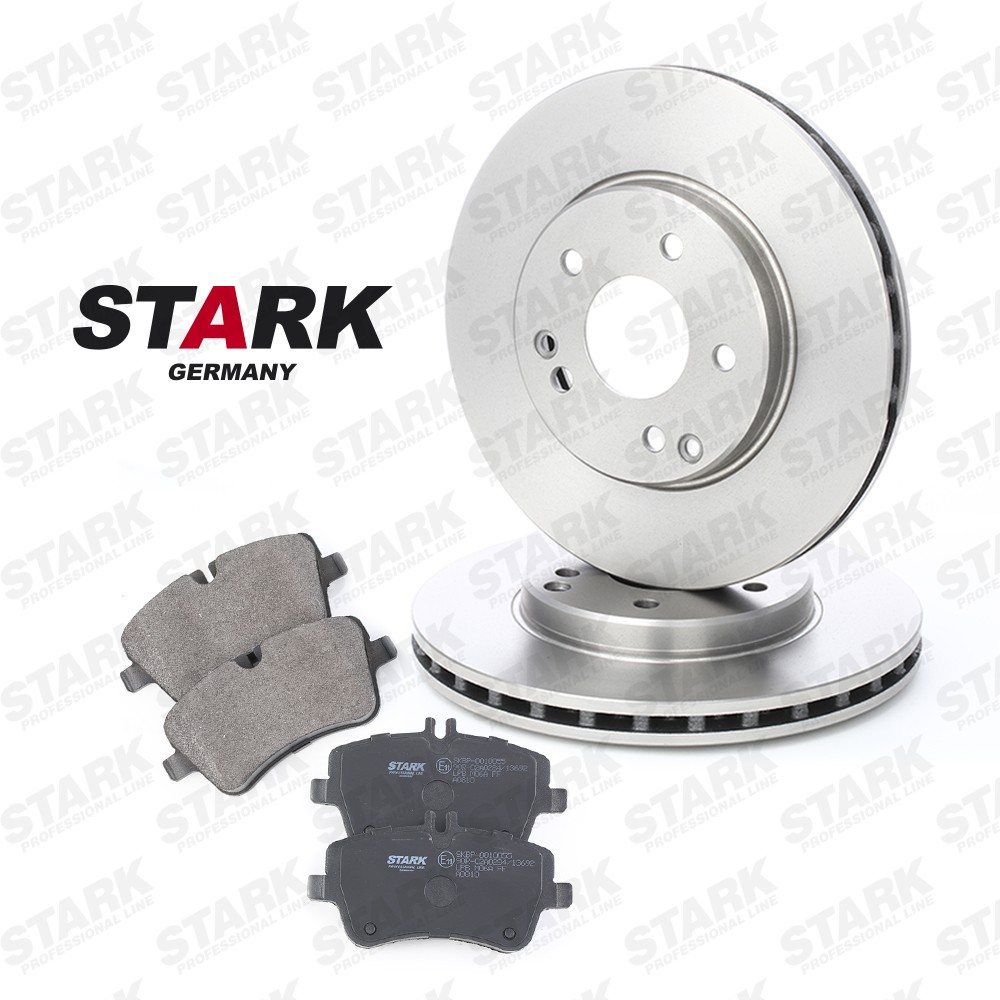 STARK SKBK-1090076 Brake discs and pads set Front Axle, Vented, prepared for wear indicator