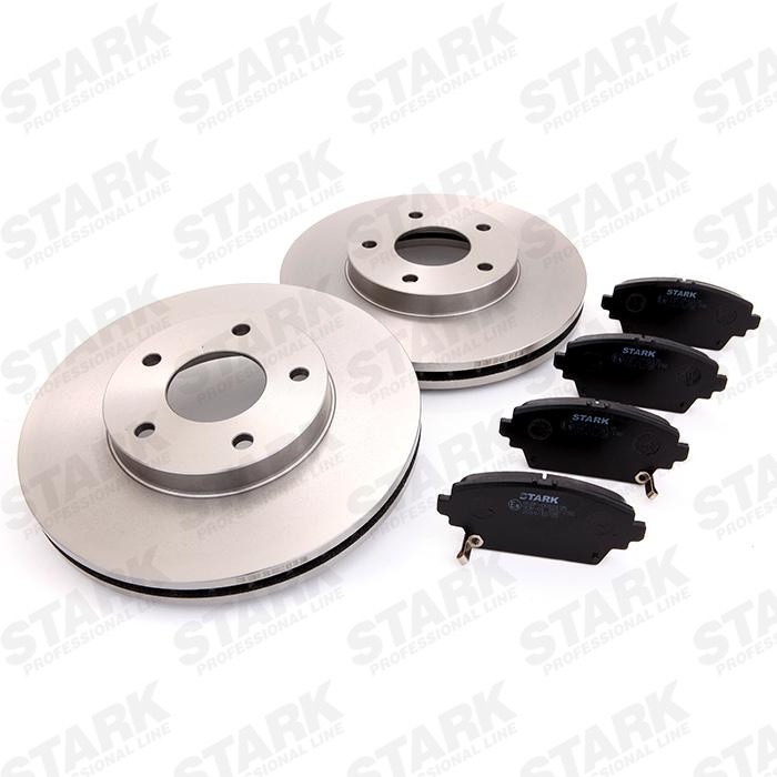 STARK SKBK-1090163 Brake discs and pads set Front Axle, Vented, with acoustic wear warning