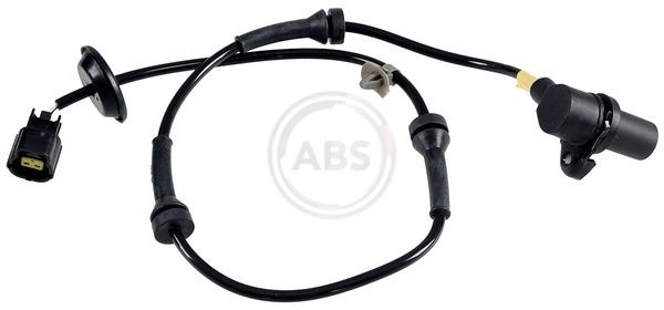 A.B.S. 30807 ABS sensor Passive sensor, 675mm, 740mm, 28mm, black