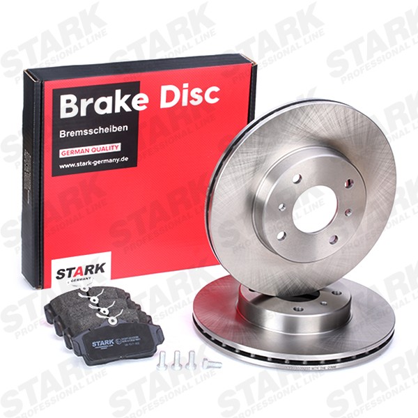 STARK Brake disc and pads set SKBK-1090199 for NISSAN PRIMERA, ALMERA