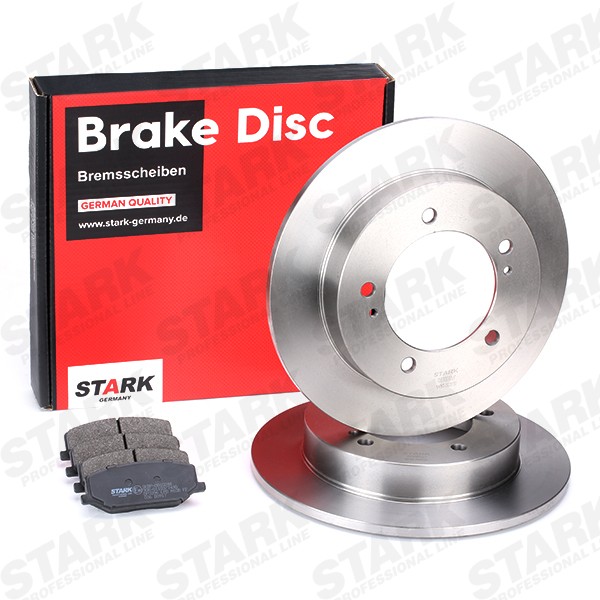 STARK SKBK-1090200 Brake discs and pads set Rear Axle, solid