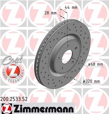 Great value for money - ZIMMERMANN Brake disc 200.2533.52