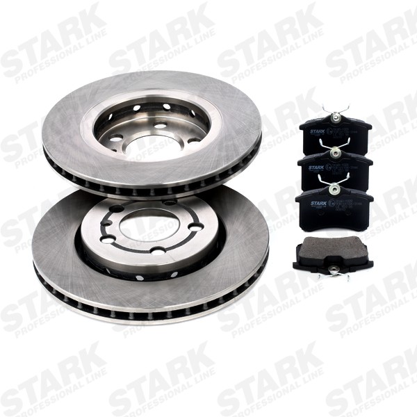 STARK SKBK-1090233 Brake discs and pads set Rear Axle, Vented, not prepared for wear indicator