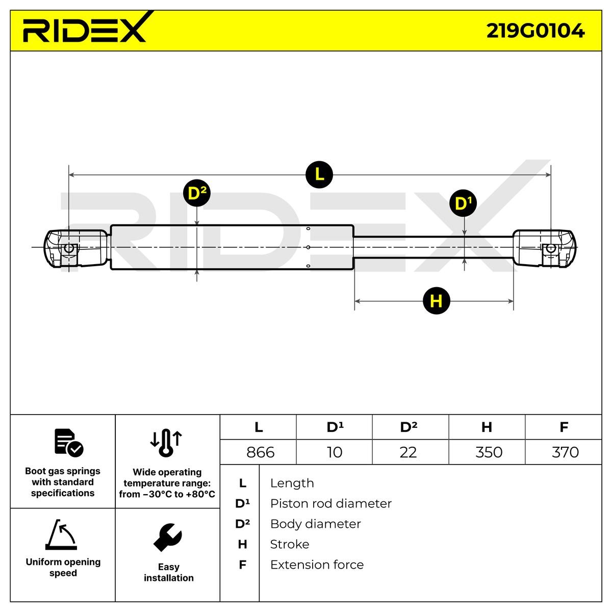 RIDEX Boot struts 219G0104 buy online