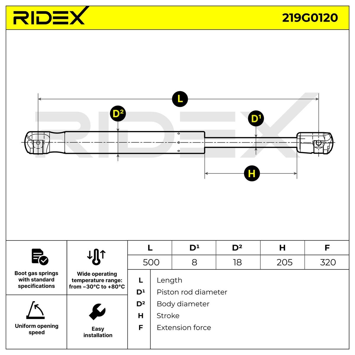 RIDEX Boot struts 219G0120 buy online