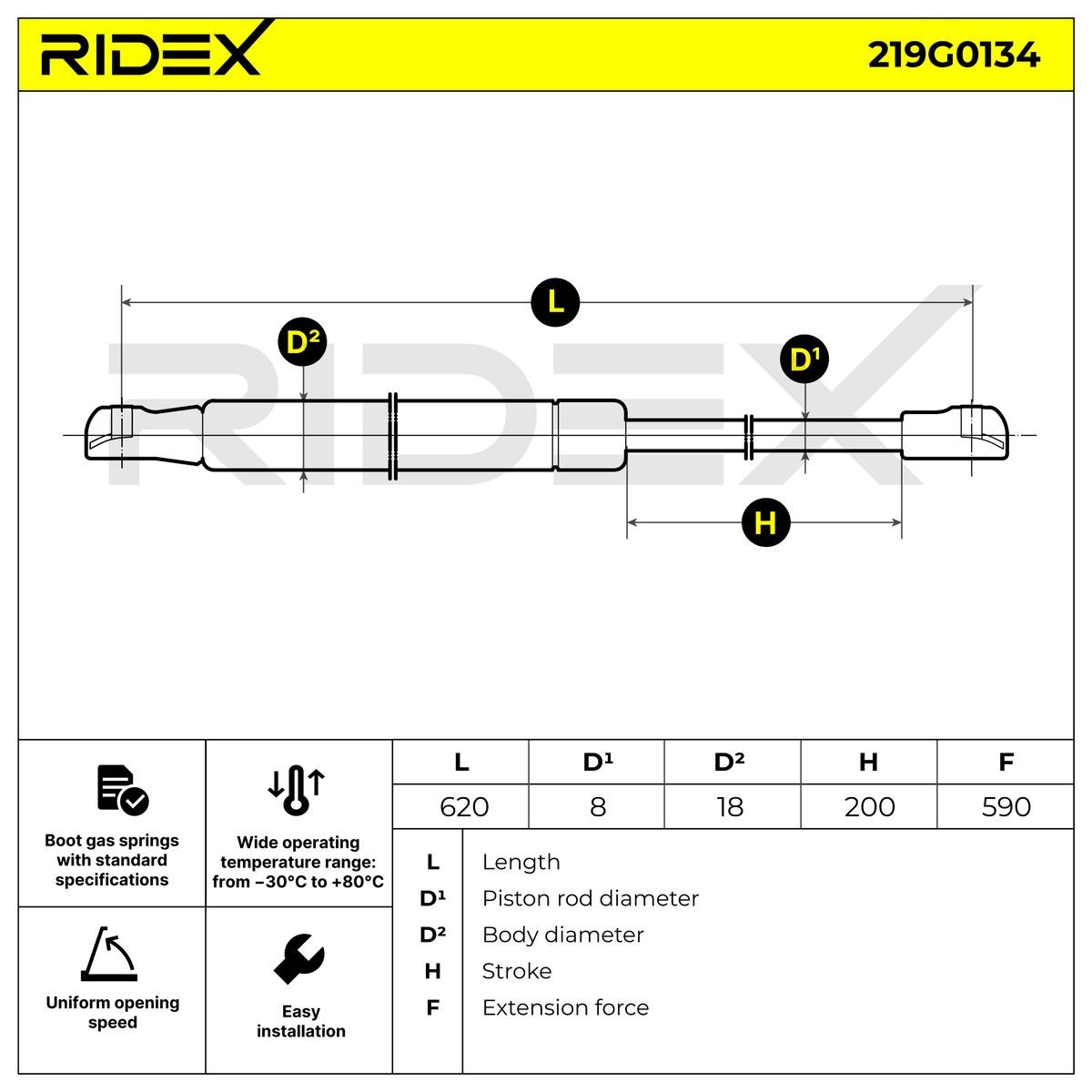 RIDEX Boot struts 219G0134 buy online