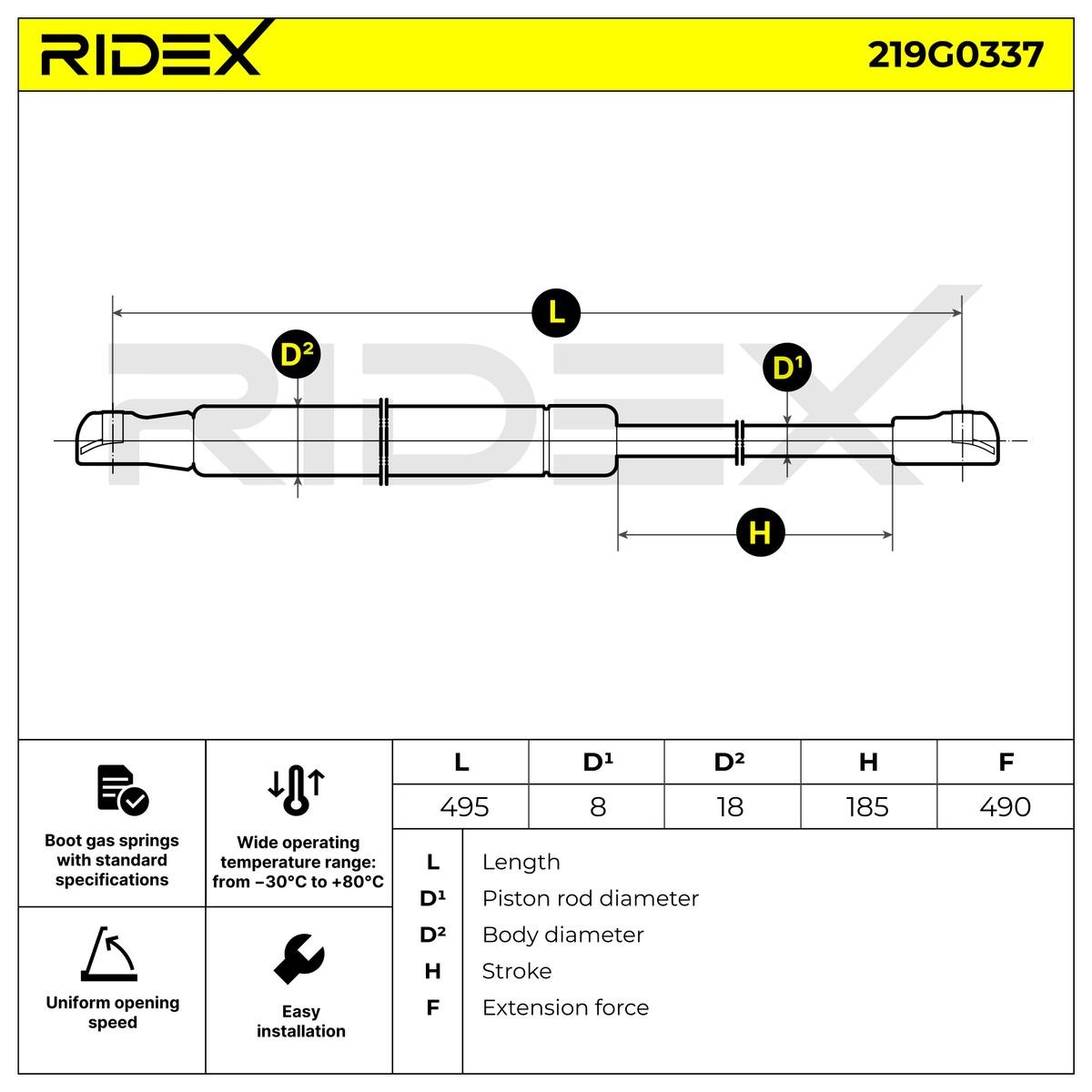 RIDEX Boot struts 219G0337 buy online