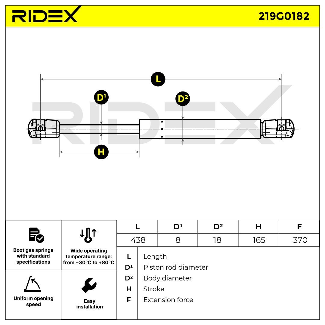RIDEX Boot struts 219G0182 buy online