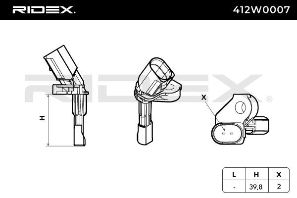 412W0007 Anti lock brake sensor RIDEX 412W0007 review and test