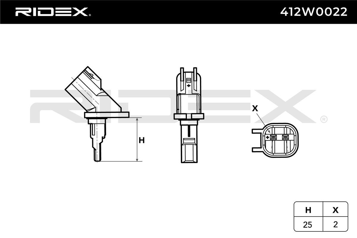 OEM-quality RIDEX 412W0022 ABS sensor