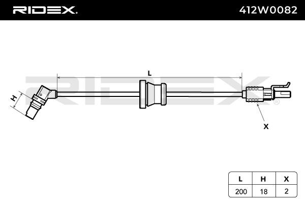 RIDEX Capteur ABS OPEL,CHEVROLET,VAUXHALL 412W0082 96626080,96626080,04809379 096626080,4809379,96626080