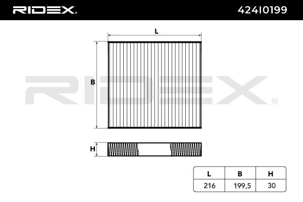 OEM-quality RIDEX 424I0199 Air conditioner filter