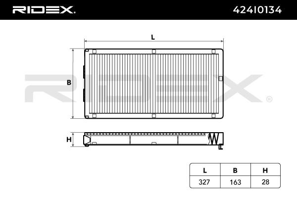 OEM-quality RIDEX 424I0134 Air conditioner filter