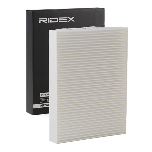 424I0341 RIDEX Pollenfilter Breite: 195mm, Höhe: 38mm, Länge: 262mm Innenraumfilter 424I0341 günstig kaufen