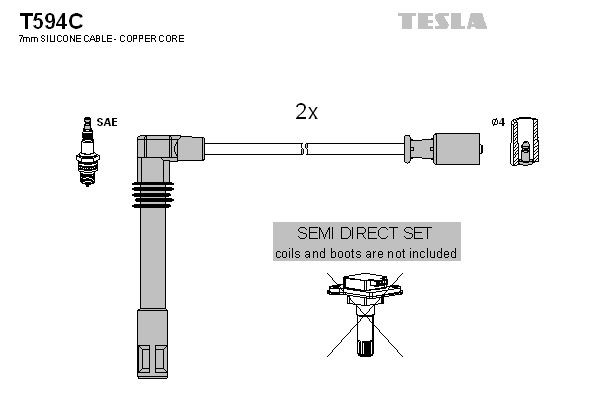 TESLA T594C Ignition Cable Kit
