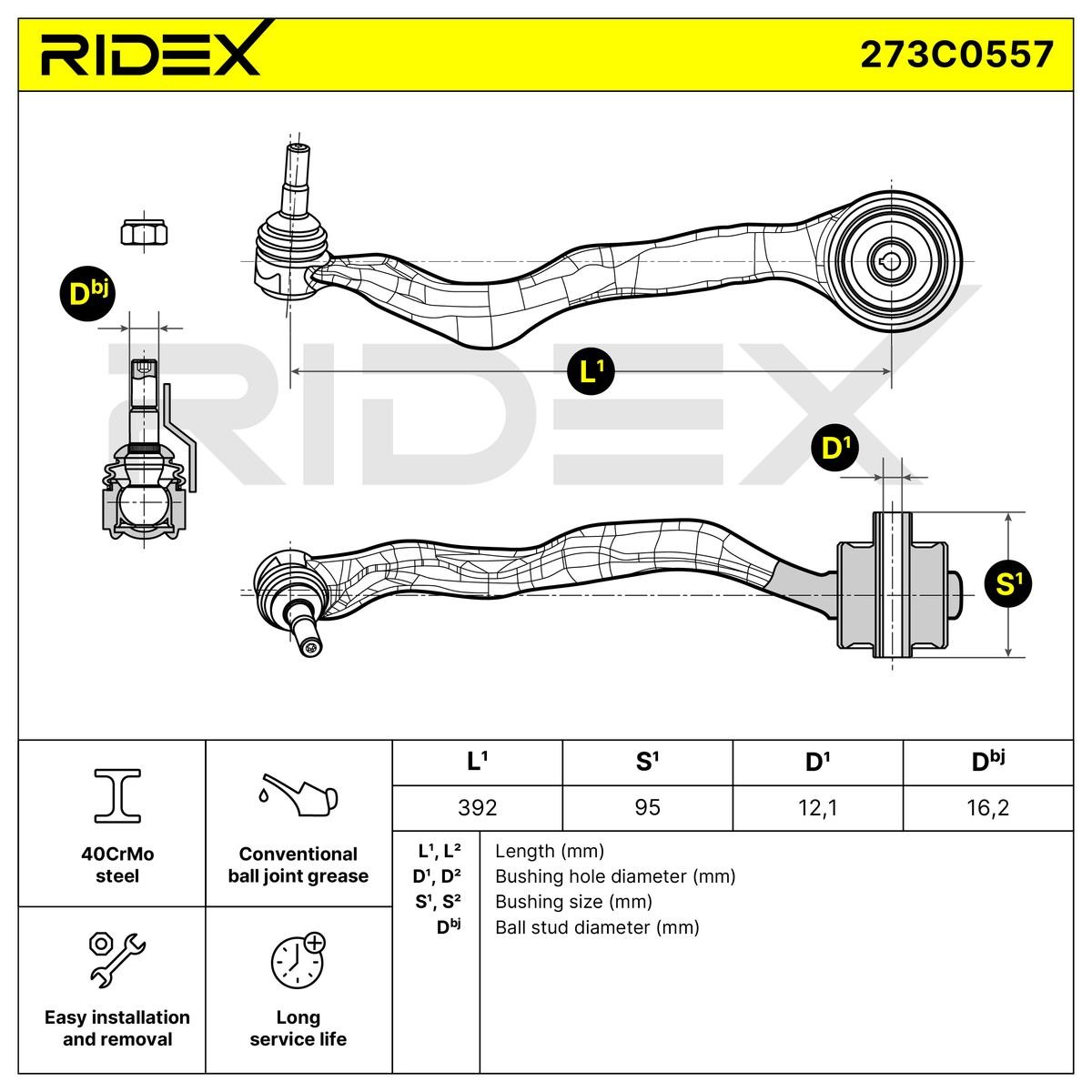 RIDEX Trailing arm 273C0557 buy online