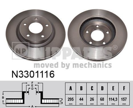NIPPARTS N3301116 Brake disc 40206-1KC3A