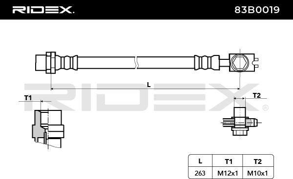 RIDEX Brake hoses 83B0019