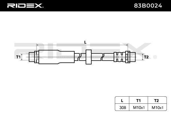 RIDEX Brake hoses 83B0024
