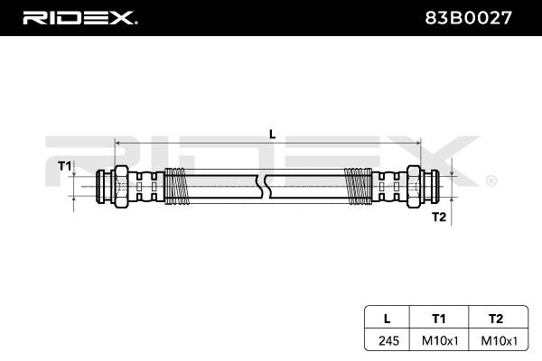 RIDEX Brake hoses 83B0027