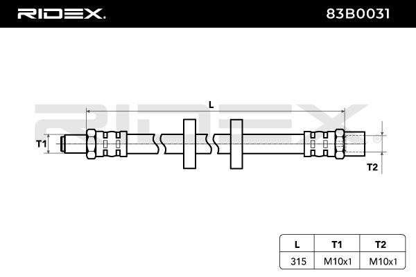 RIDEX Brake hoses 83B0031