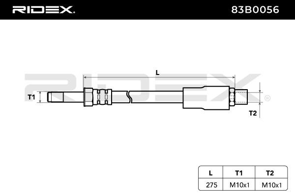 RIDEX Brake hoses 83B0056 for BMW 5 Series