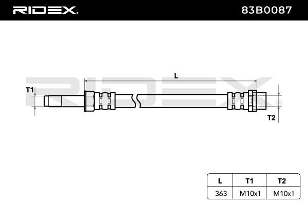 RIDEX Brake hoses 83B0087
