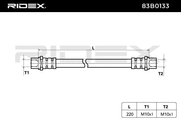 83B0133 Bremsschläuche RIDEX in Original Qualität