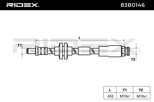 83B0146 Brake flexi hose RIDEX 83B0146 review and test