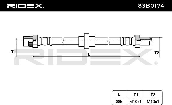 RIDEX Brake hoses 83B0174