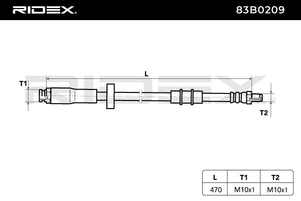 RIDEX Brake hoses 83B0209