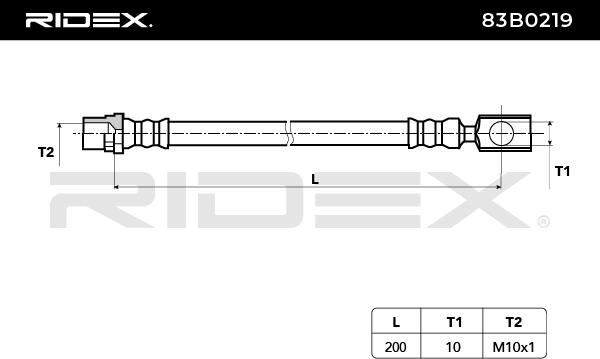 RIDEX Brake hoses 83B0219