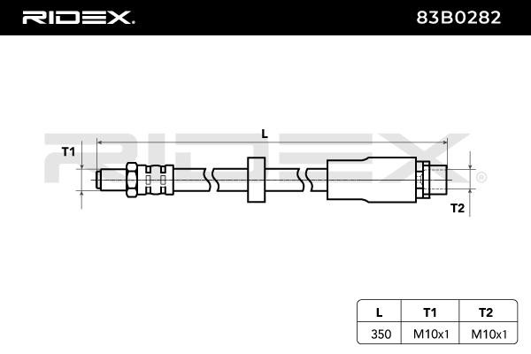 83B0282 Brake flexi hose RIDEX 83B0282 review and test