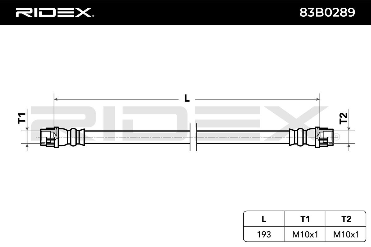 83B0289 Brake flexi hose RIDEX 83B0289 review and test