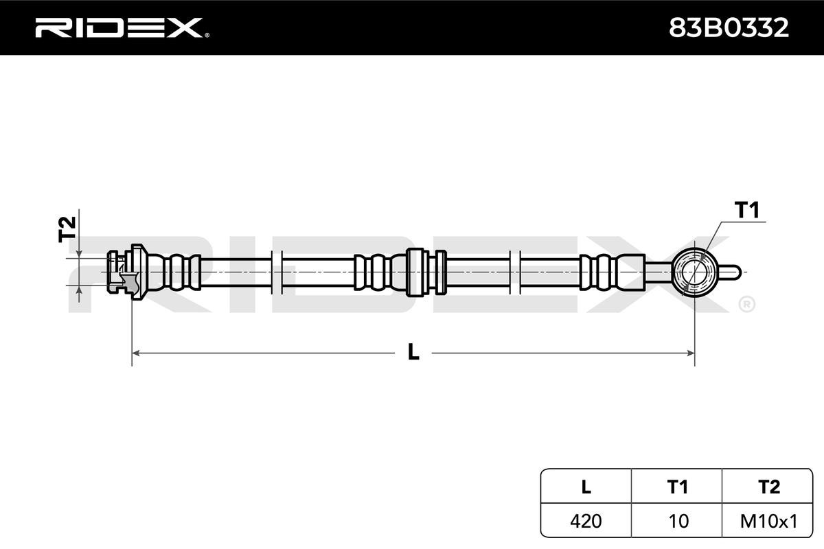 OEM-quality RIDEX 83B0332 Flexible brake hose