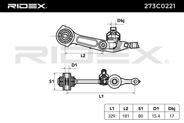 RIDEX 273C0221 Suspension arm 2203304407