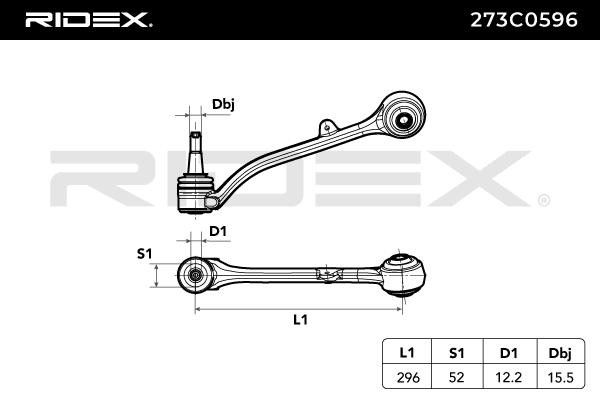 RIDEX 273C0596 Suspension arm BMW X3 2009 price