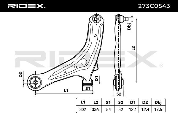 OEM-quality RIDEX 273C0543 Suspension control arm