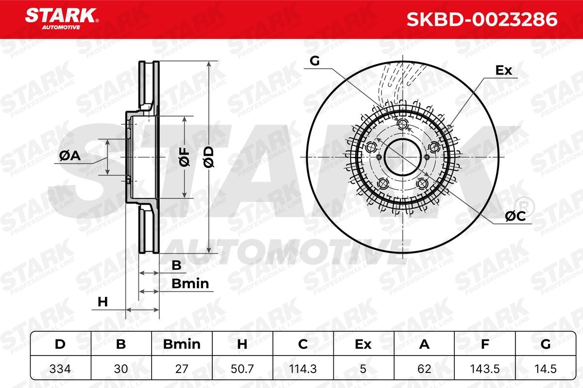 OEM-quality STARK SKBD-0023286 Brake rotor