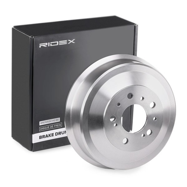 RIDEX 123B0017 Brake Drum without wheel bearing, without ABS sensor ring, 297,8mm, Rear Axle