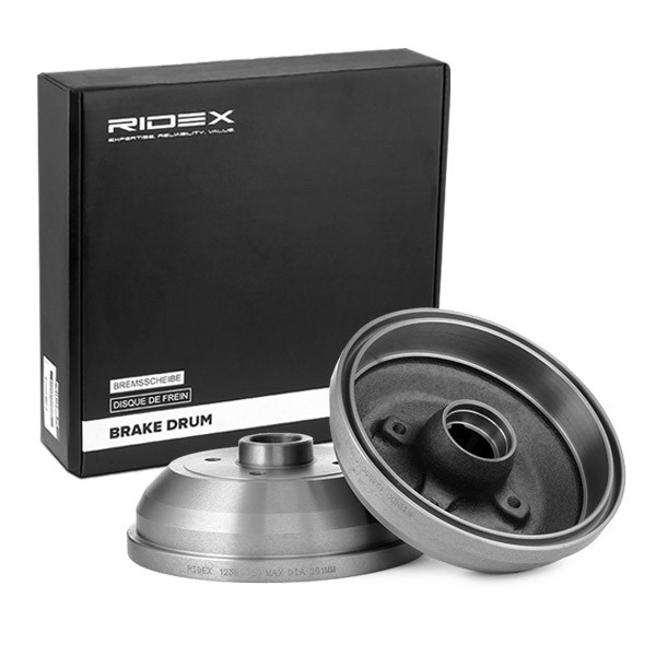 RIDEX 123B0020 Brake Drum without bearing, 227,5mm, Rear Axle